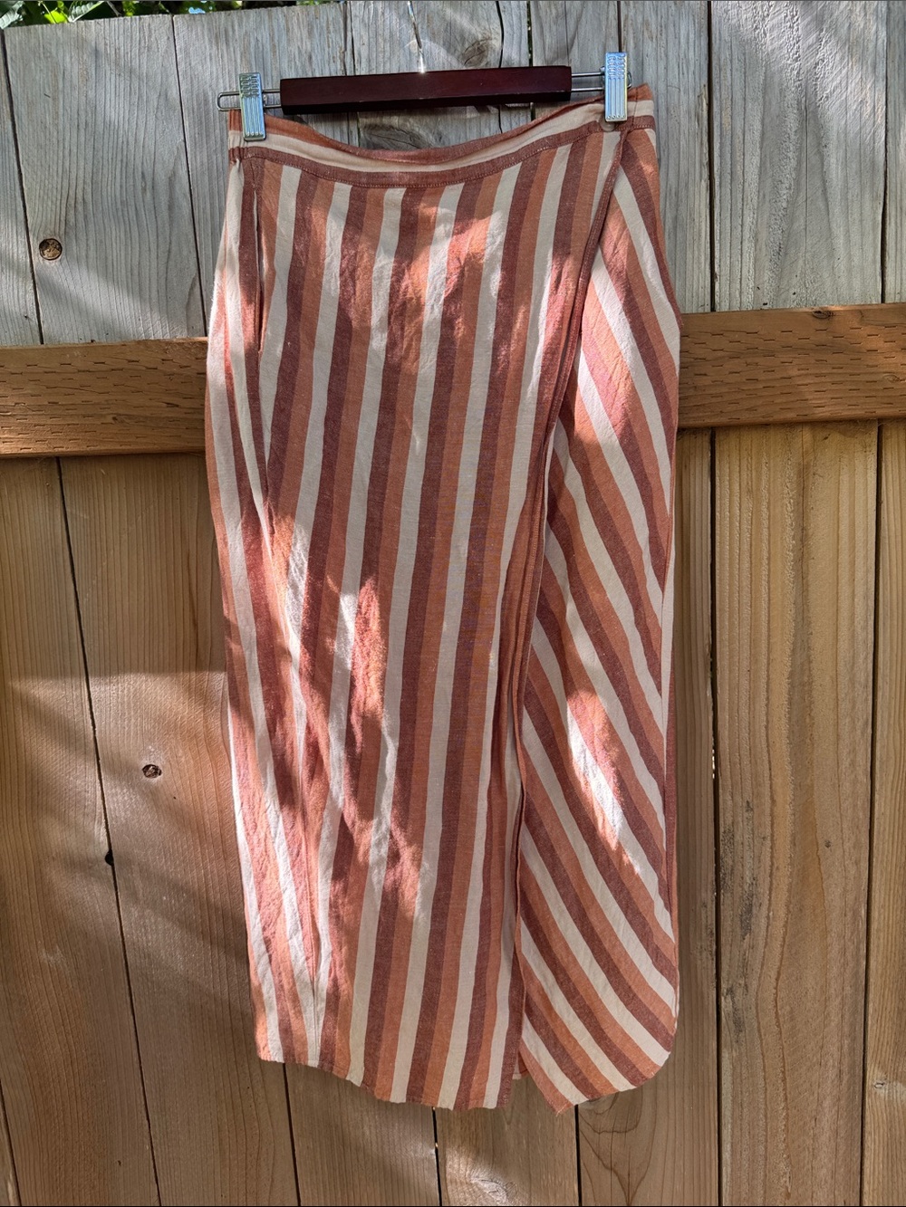 Madewell linen wrap skirt